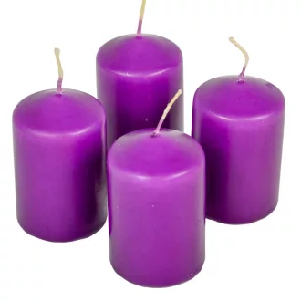 Adventi gyertya matt lila 40*60mm (db ár) 4db/csom