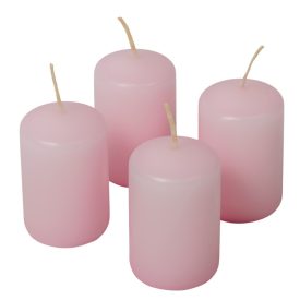 Adventi gyertya matt rózsaszín 40*60mm (db ár) 4db/csom
