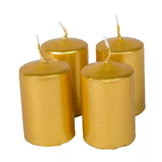 Adventi gyertya metál arany 40x60mm 4db/csom (db ár)