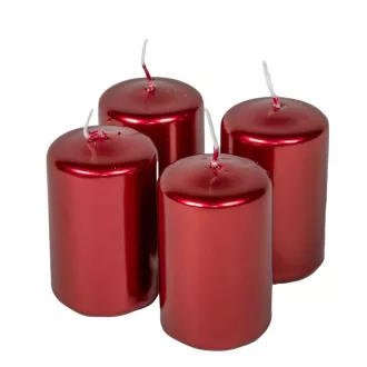 Adventi gyertya metál bordó 40*60mm 4db/csom (db ár)