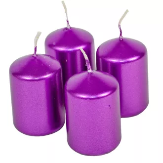 Adventi gyertya metál lila 40*60mm 4db/csom (db ár)