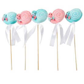 Pálcás plüss csiga 5db/csom (db ár)