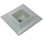 Műanyag tál négyzet alakú gyöngyház 17x17cm