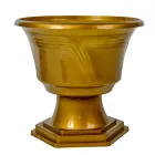 Műanyag nagy talpas tál arany D25cm M23cm
