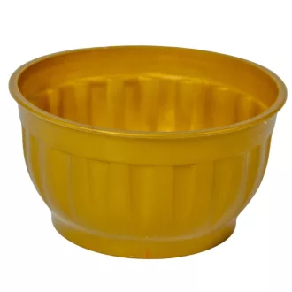 Műanyag bordás tál arany M15cm D8cm