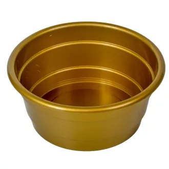 Műanyag nagy kerek tál arany D19,5 M8,5cm