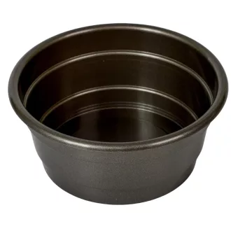 Műanyag nagy  kerek tál grafit D19,5cm M8,5cm