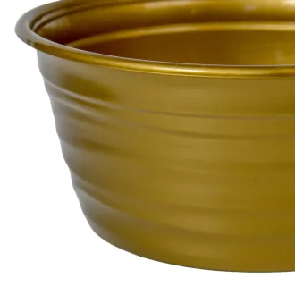 Műanyag kerek hullámos mintás tál arany D19cm M8,5cm