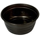 Műanyag kerek hullámos mintás tál grafit D19cm M8,5cm