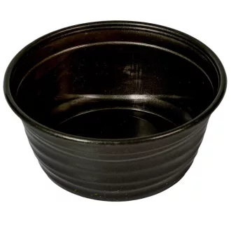 Műanyag kerek hullámos mintás tál grafit D19cm M8,5cm