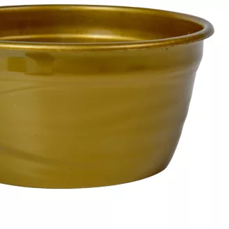 Műanyag kerek hullámos mintás tál arany D15,5cm M7,5cm 