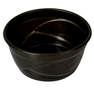Műanyag kerek hullámos mintás tál grafit D15,5cm M7,5cm