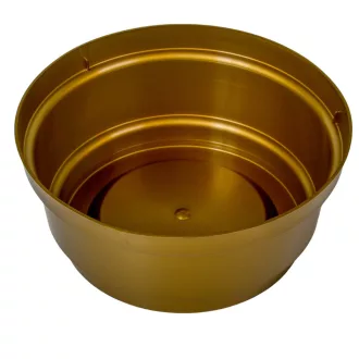 Műanyag nagy  tál  kerek arany D22,5cm M10 cm