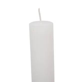 Rusztikus szálas gyertya fehér 27x225mm 2db/csom (db ár)