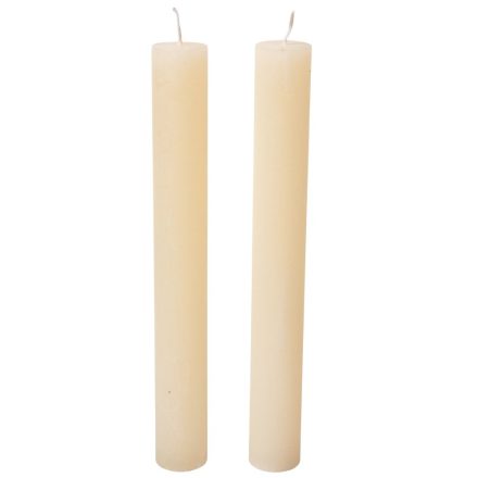 Rusztikus szálas gyertya ivory 27x225mm 2db/csom (db ár)