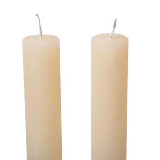 Rusztikus szálas gyertya ivory 27x225mm 2db/csom (db ár)