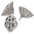 Lótusz 5-8cm metál ezüst 10db-os