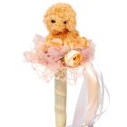 Ballagási kis kézi csokor rózsával 35cm 