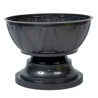 Műanyag talpas tál grafit D18cm M13cm