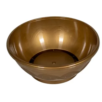 Műanyag kerek tál mintás arany D18cm M7cm