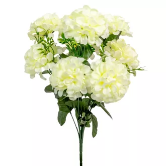 Labdarózsa csokor 9v. krém M42cm 18db/#