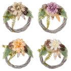 Vessző koszorú selyem dália díszítéssel 15cm