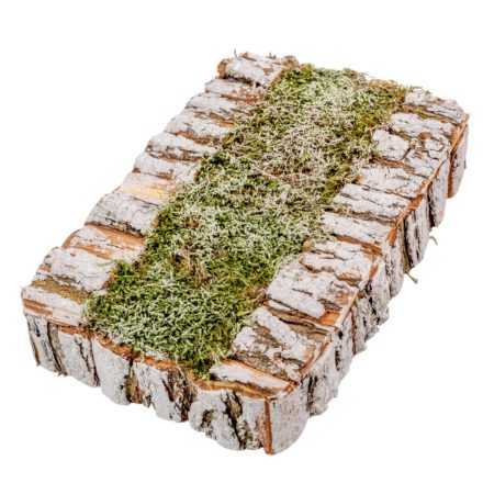 Mohás kéreg alap fehér M5x17x26cm