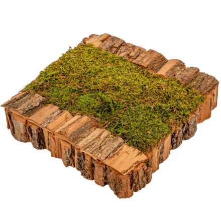 Mohás kéreg alap barna M5x22x22cm