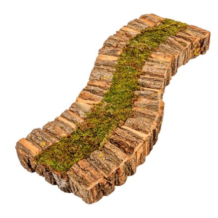 Mohás kéreg alap hullám  barna M6x51cm