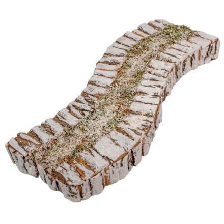 Mohás kéreg alap hullám  fehér M6x51cm