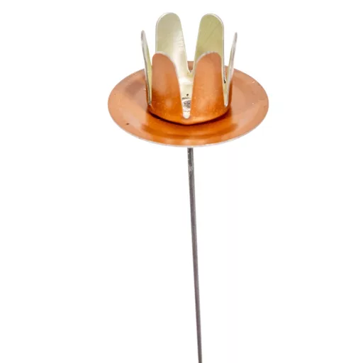 Szálas gyertyatartó tüske talpas arany 17cm 4db/csom