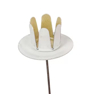 Szálas gyertyatartó tüske talpas fehér 17cm 4db/csom