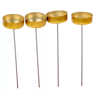 Teamécses beszúró arany 16cm 4db/csom
