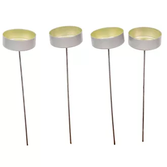 Teamécses tartó beszúró ezüst 16cm 4db/csom