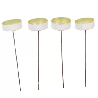 Teamécses tartó beszúró fehér 16cm 4db/csom