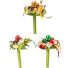 Ballagói csokor traktorral, selyemvirággal 29cm