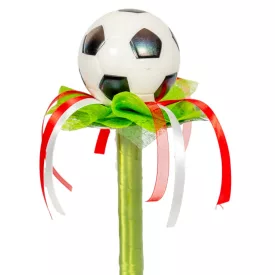 Ballagási csokor foci .labdával szalaggal 28cm
