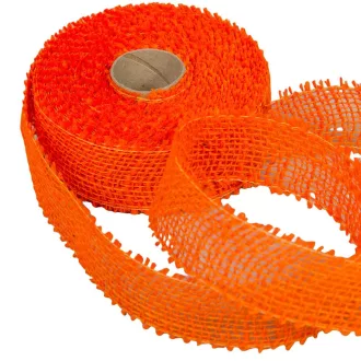 Juta szalag 5cm x10y sötétnarancs