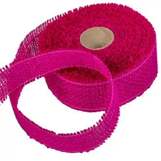 Juta szalag 5cm x10y sötétpink