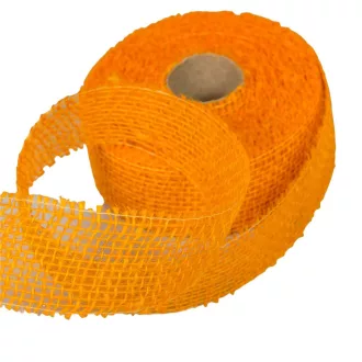 Juta szalag 5cm x10y világosnarancs