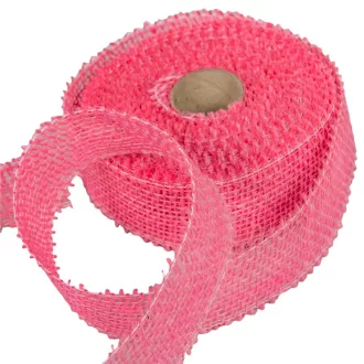 Juta szalag 5cm x10y világospink