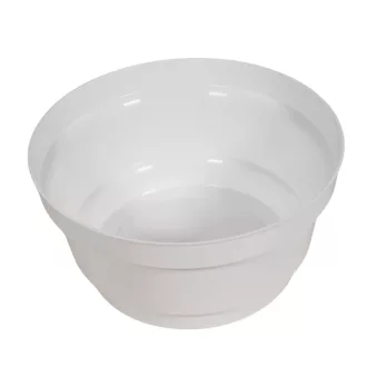 Műanyag nagy  tál  kerek fehér D20cm M10cm