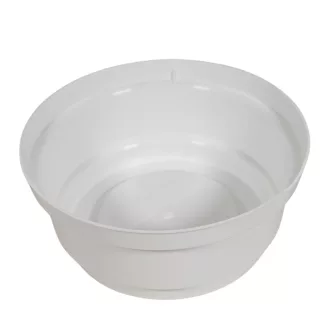 Műanyag nagy  tál  kerek fehért D22,5cm M10 cm