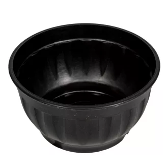 Műanyag bordás tál grafit M15cm D8cm