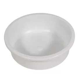 Műanyag tál kerek fehér M5cm D15cm