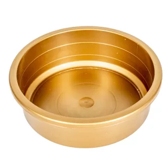 Műanyag tál kerek arany M5cm D15cm