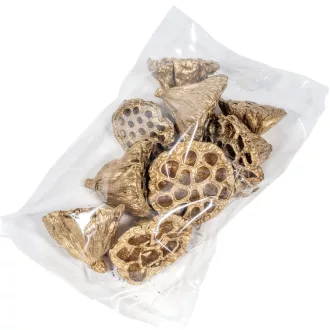 Lótusz 5-8cm metál világos arany 8db-os