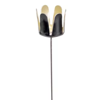 Szálas gyertyatartó tüske fekete 17cm 4db/csom