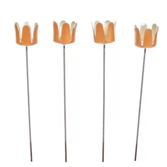 Szálas gyertyatartó tüske arany 17cm 4db/csom
