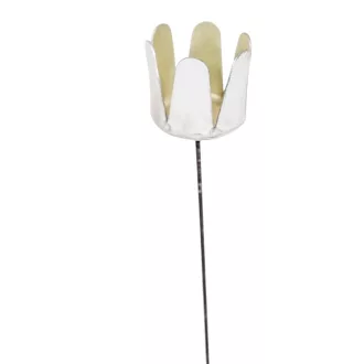 Szálas gyertyatartó tüske fehér 17cm 4db/csom